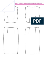 Bodice and Skirt Technical Template Without Sleeve Original