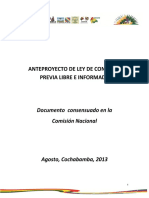 Ley de Consulta Consensuada en La Comision Nacional Ult