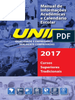 2017 - Manual Informações Acadêmicas Calendário Escolar
