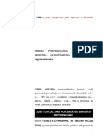 35.1 - Pet. Inicial - Aposentadoria Por Invalidez - Concessão de Benefício Ao Segurado Com Esquizofrenia