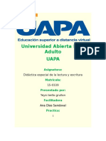 Tarea 1 Didáctica Especial de La Lectura y Escritura