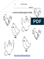 Colorea Los Animales Iguales Al Modelo Nivel Inicial PDF