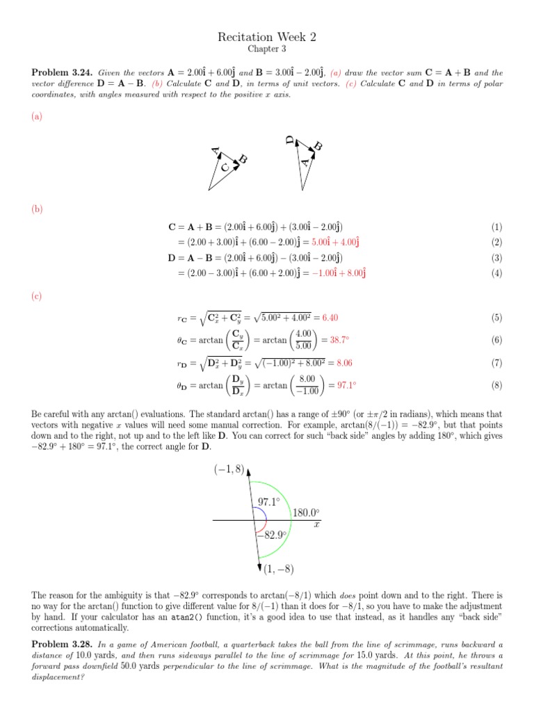 Physics Vector Problems | PDF | Euclidean Vector | Geometry