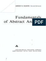 Fundamentals of Abstract Analysis Andrew GLEASON