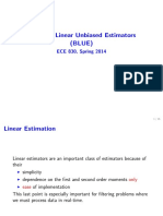 Best Linear Unbiased Estimators (BLUE) : ECE 830, Spring 2014