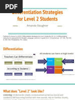 Differentiation Strategies For Level 2 Students