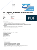 Sap Fiori Implementation Administration and Configuration