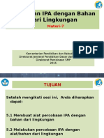 Materi-7 Percobaan Menggunakan Bahan Lingkungan