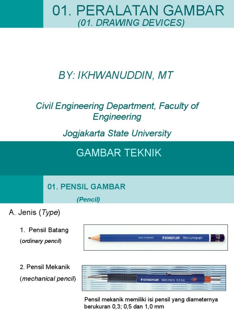 Materi Peralatan Gambar Teknik  Materi Peralatan Gambar Teknik