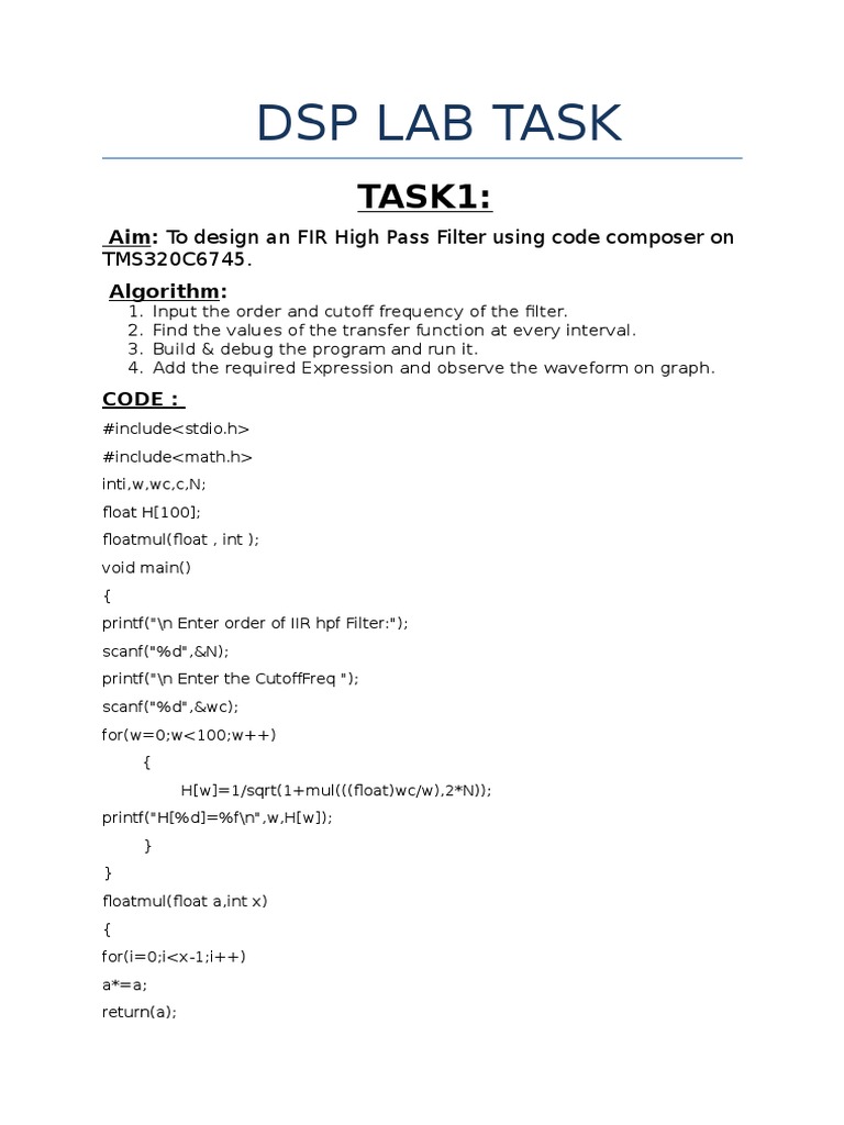 Lab Task | PDF