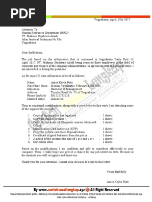 Download 96+ Contoh Surat Lamaran Kerja Bahasa Inggris Dan Terjemahannya Pdf Terbaru Gratis