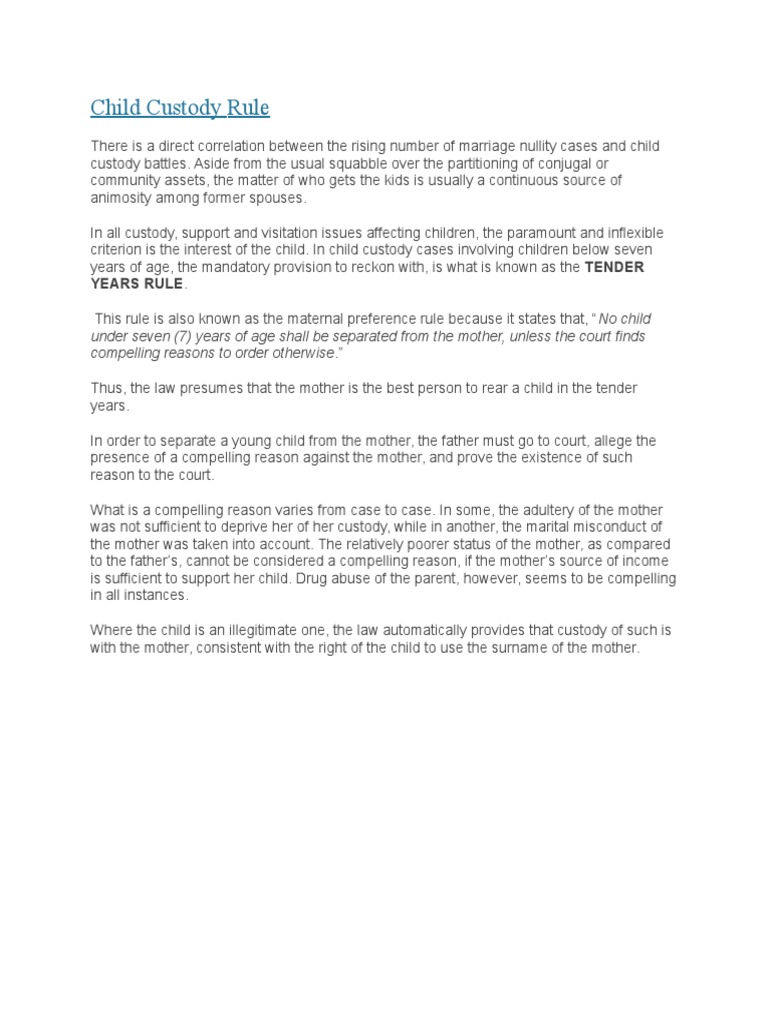 Best Interest of the Child Child Custody Best Interests