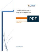 700+ Level Sentence Correction Questions: Warm Up Questions For The Upcoming Free Webinar On Gmat Sentence Correction