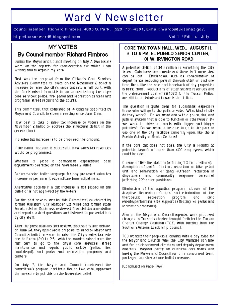 July Newsletter | PDF | Government Budget Balance | Taxes