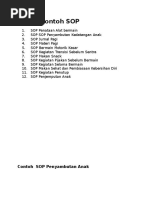 Daftar Contoh SOP - Doc Lembar Kerja