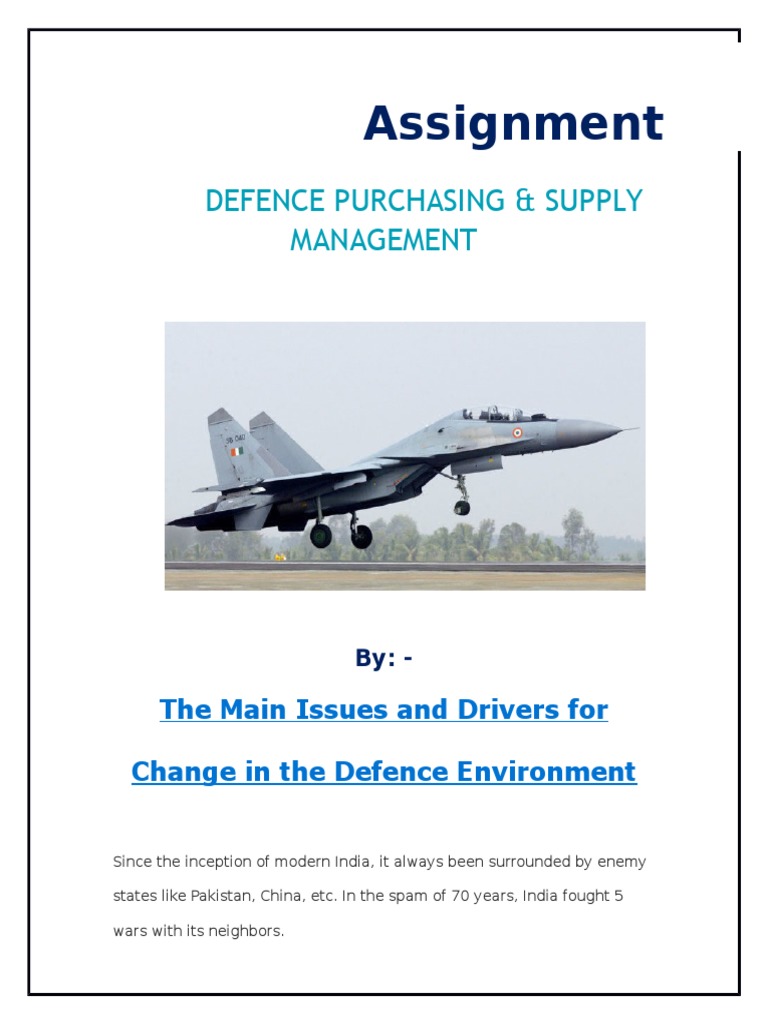 Assignment: Defence Purchasing & Supply Management | PDF | Military ...