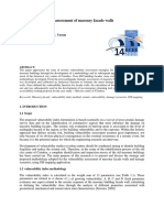 Seismic Vulnerability Assessment of Masonry Facade Walls