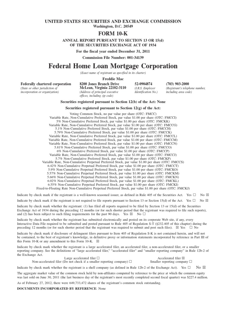 Freddie Detailed PDF Fannie Mae Conservatorship