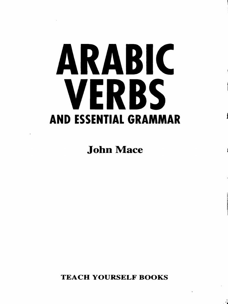 John Mace Arabic Verbs PDF