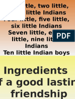 Ten little Indian boys rhyme recipe friendship math