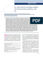 Overjet, Overbite, and Anterior Crowding Relapses in Extraction and Nonextraction Patients, and Their Correlations