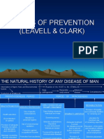 Levels of Prevention (Leavell & Clark)