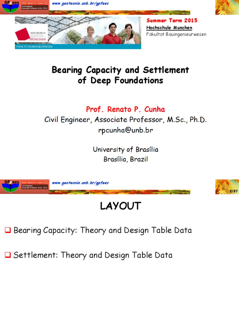 Bearing Capacity and Settlement of Deep Foundations VFinal | PDF | Deep ...