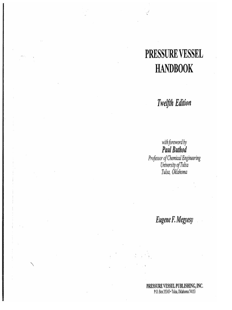 Eugene F Megyesy) Pressure Vessel Handbook 12th Edition PDF | PDF
