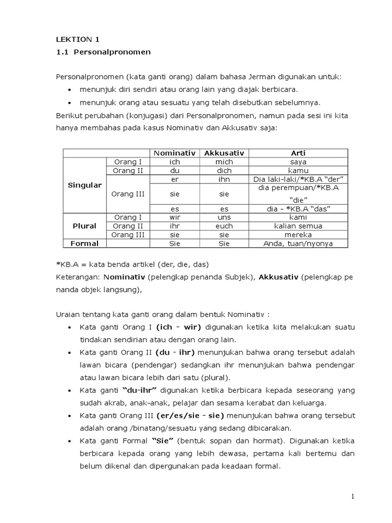 Panduan Gramatik Bahasa Jerman