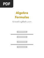 Algebra Formulas