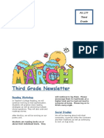 Third Grade Newsletter March