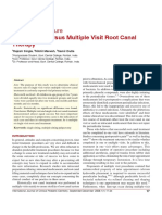 Single Visit Versus Multiple Visit Root Canal Therapy