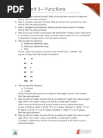 Assignment 3 - Functions