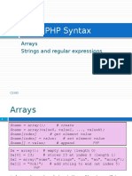 Basic PHP Syntax: Arrays Strings and Regular Expressions