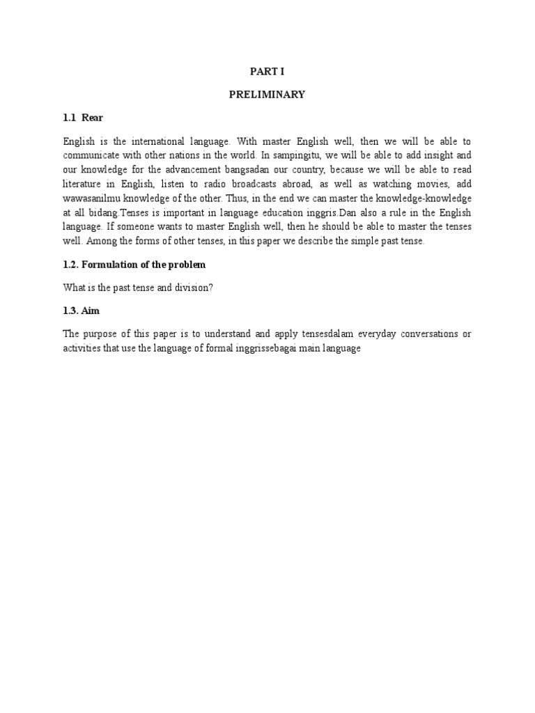MAKALAH SIMPLE PAST TENSE.docx Grammatical Tense