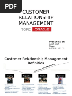 Customer Relationship Management: Topic