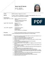 Sheryl Ann M. Barreta: Position: Objective: Work Experience