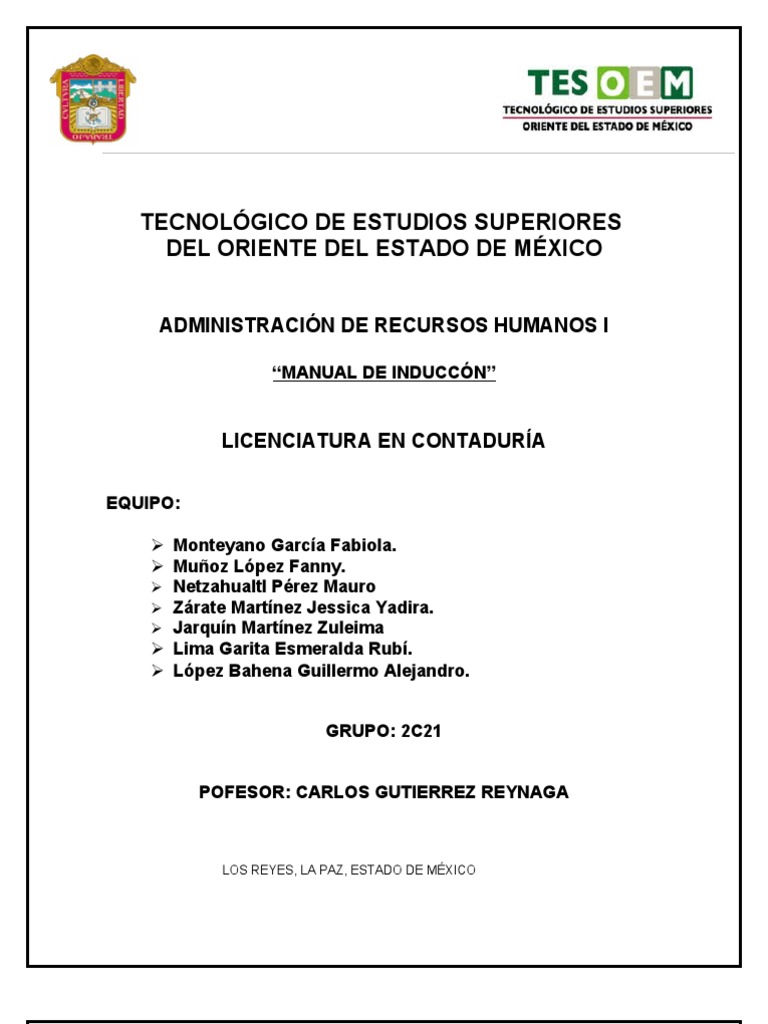 Manual de Induccion  Calidad (comercial)  Salario