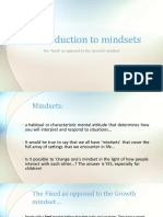 in introduction to mindsets
