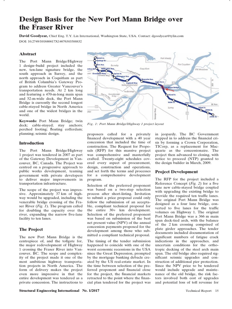 New Port Mann Bridge Design Overview | PDF | Industries | Structural ...