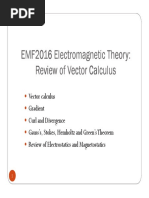 19757 Review of Vector Calculus