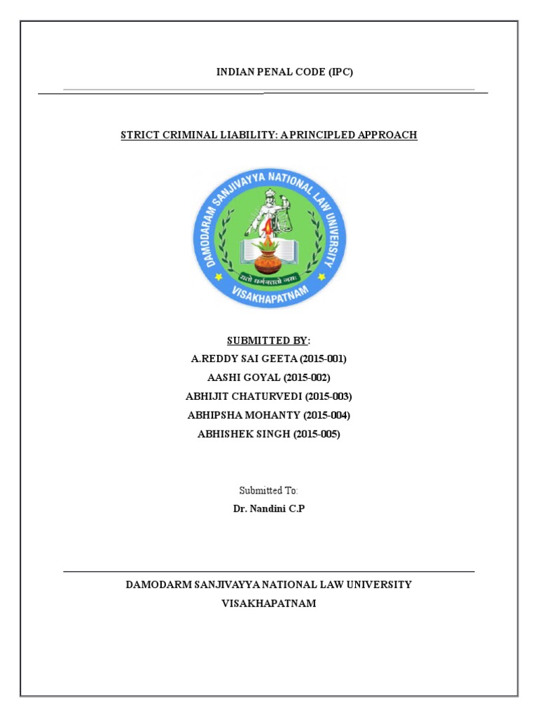 Abstract | PDF | Mens Rea | Strict Liability