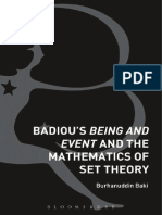 Badiou's Being & Event & The Mathematics of Set Theory-Burhanauddin Baki