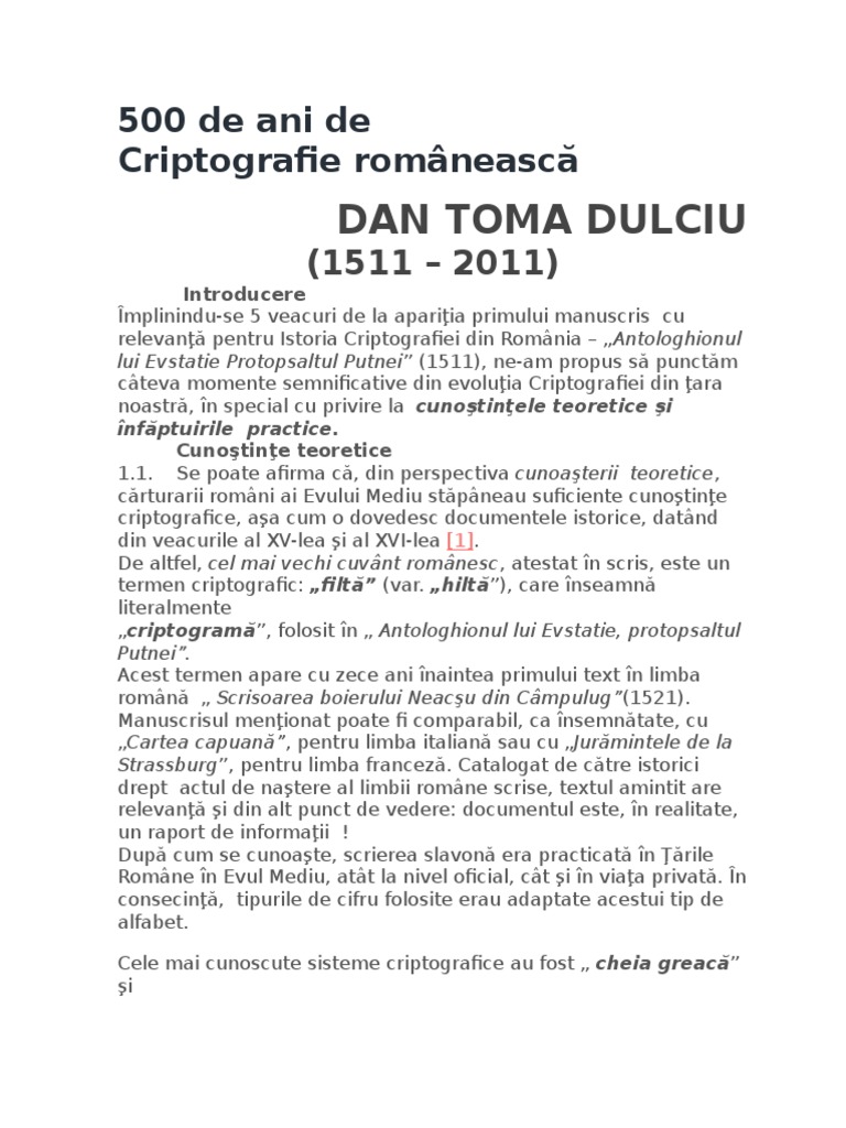 Istoria Criptografiei Romane | PDF