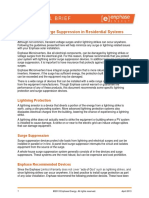 Technical Brief: Lightning and Surge Suppression in Residential Systems