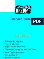 Interview Techniques