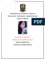 Evidencias Primer Parcial Derecho Mercantil Blanca Flor Gurrola