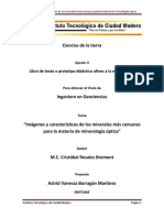 Imágenes y Caracteristicas de Los Minerales Más Comunes para La Materia de Mineralogía Óptica