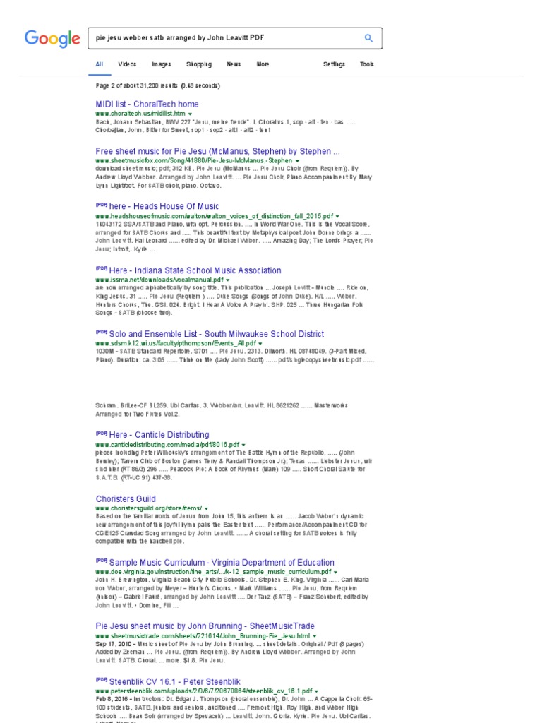 Pie Jesu ber / John Leavitt Download Free PDF Choir Musical