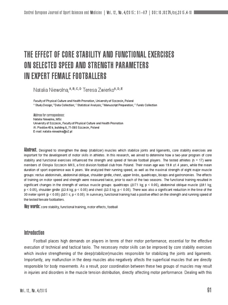 Core Stability PDF Muscle Abdomen